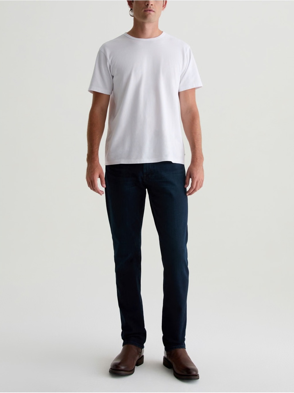 AG Adriano Goldschmied Dark Blue Everett 360 Slim Straight Denim Jeans Men 34x32